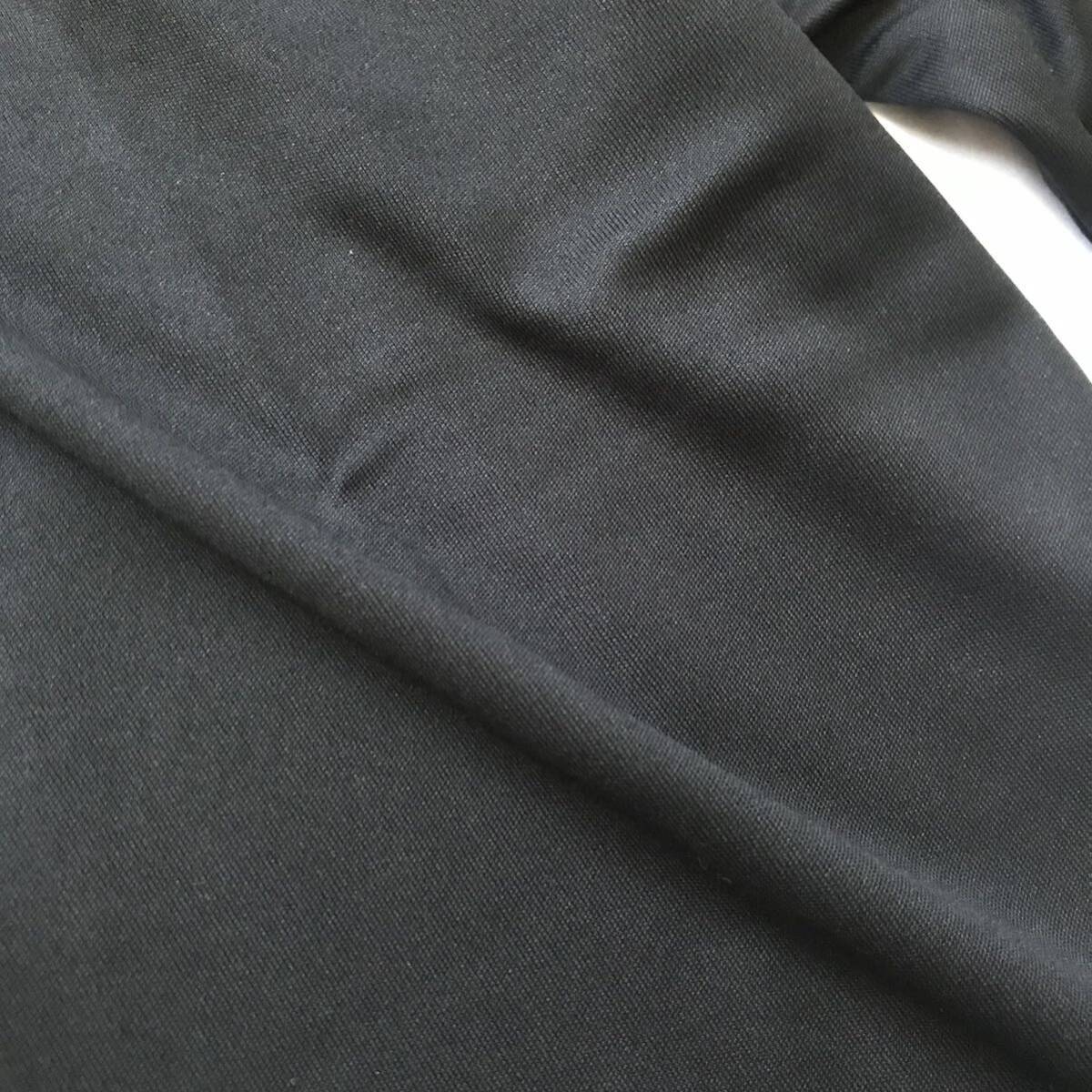 ◆H633新品【メンズLL(XL)】黒【Kappa GOLF】カッパゴルフ 吸汗速乾 抗菌防臭 ロゴライン ストレッチ 半袖ポロシャツ(0)の画像6