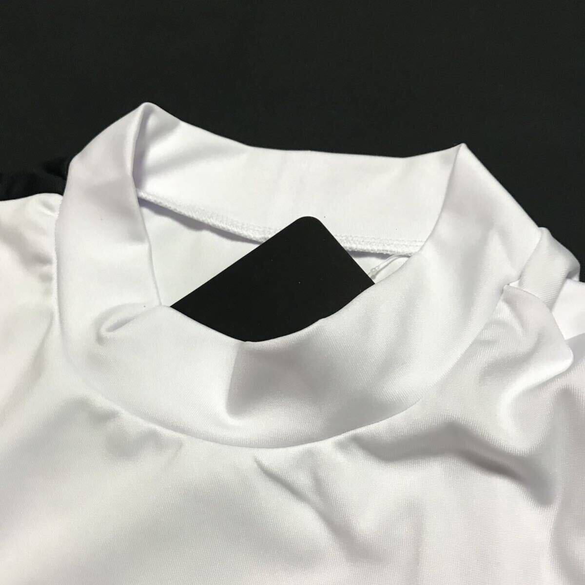 △K097新品【メンズLL】白黒 フィラ ゴルフウェア 半袖 シャツ 春 夏 モックネックシャツの画像3