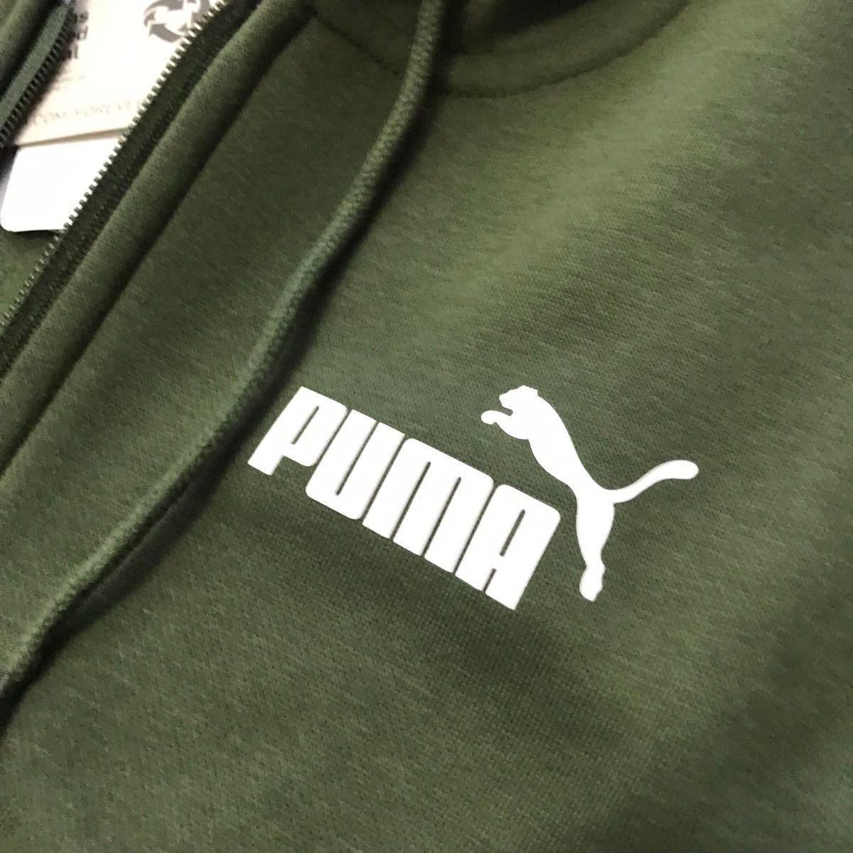 *042 новый товар [ мужской M] хаки Puma тренировочный Golf . рекомендация pa- Car Up джерси обратная сторона ворсистый PUMA POWER кошка спорт одежда 