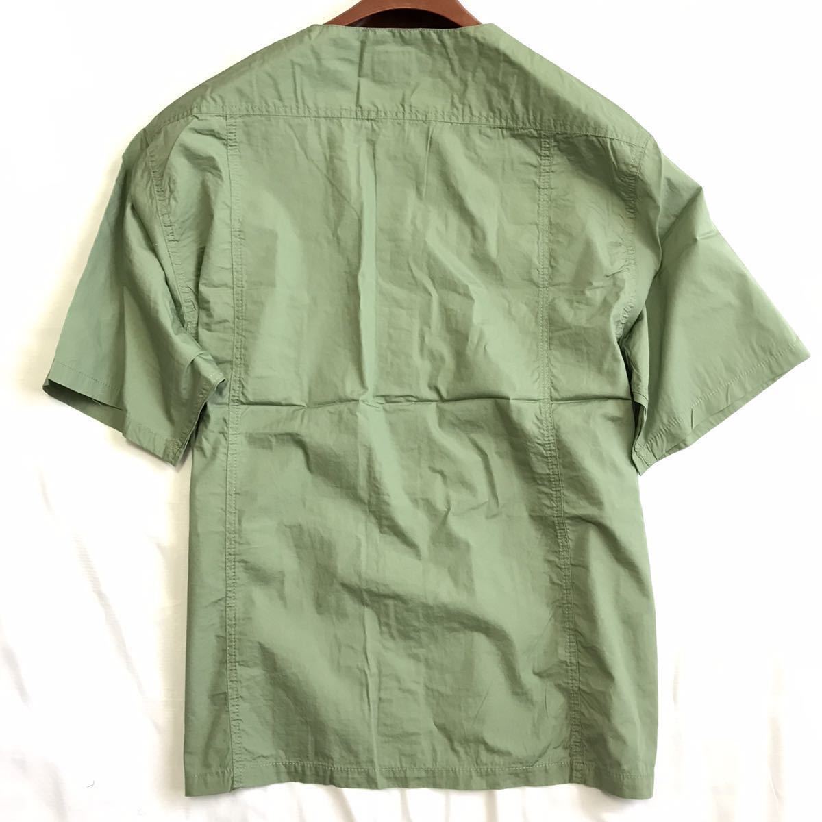 VS050 new goods [ men's L] khaki green special order United Arrows ko-enCOEN×SMITH\'S no color short sleeves shirt 