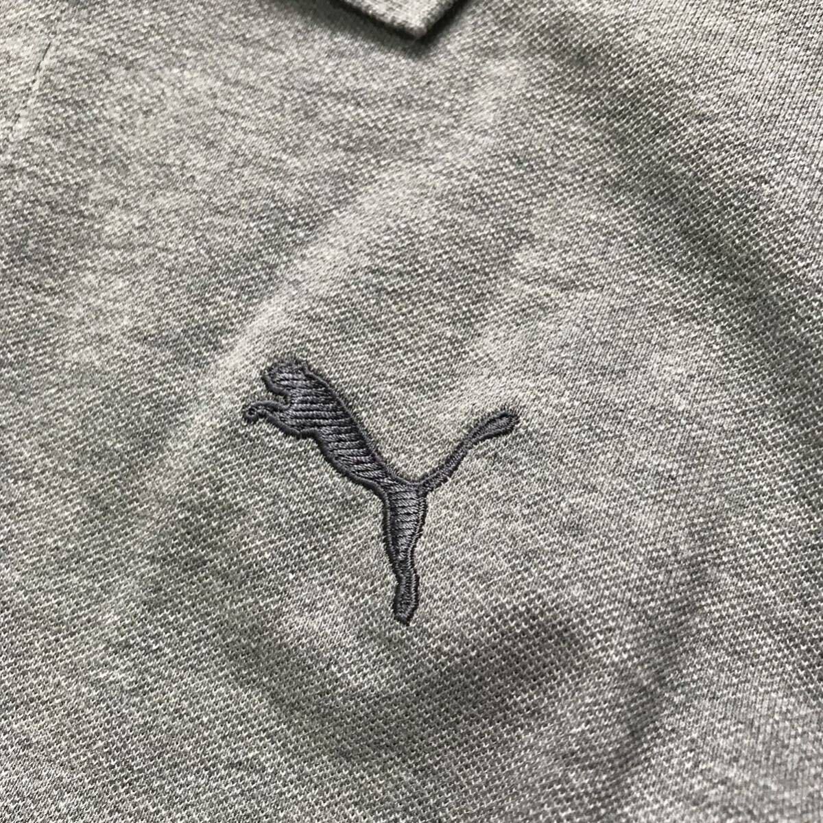 #C038 new goods [ men's XXL] Puma Golf PUMApike polo-shirt short sleeves Golf gray tag attaching 