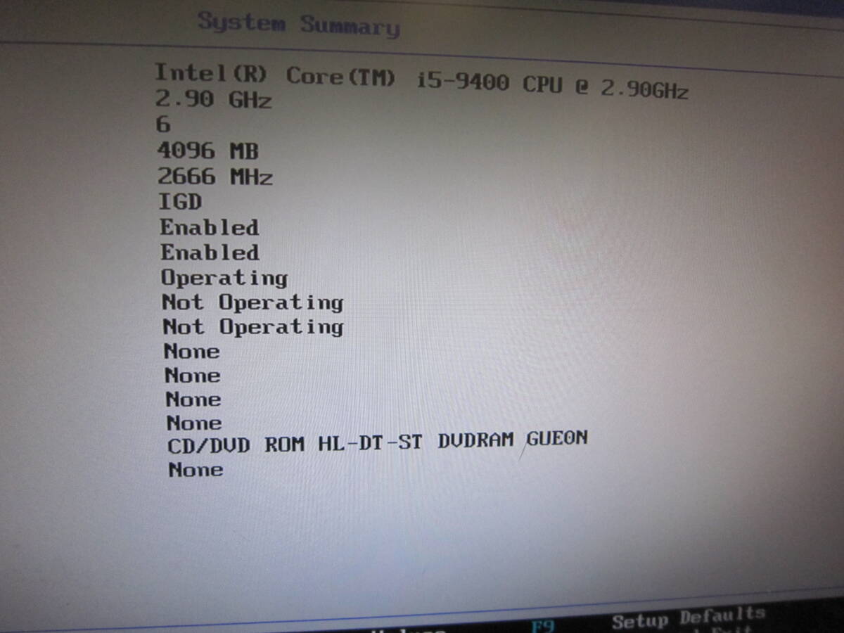 1353★NEC Mate MRM29　タイプML Core i5-9400 HDD/無 メモリ/4GB　BIOS確認_画像2
