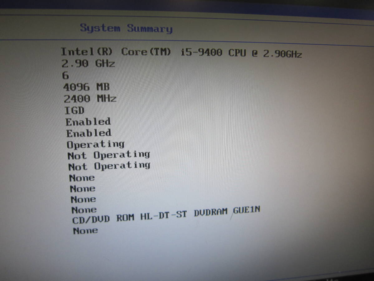 1399★NEC Mate MRM29　タイプML Core i5-9400 HDD/無 メモリ/4GB　BIOS確認_画像2