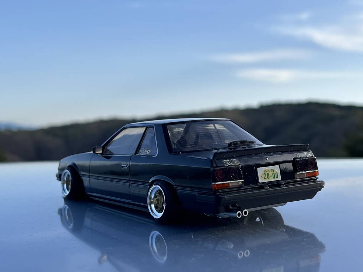 1/24 Skyline R30?R31 final product iron mask old car group car highway racer gla tea n lowrider deep rim shadow junk treatment .!