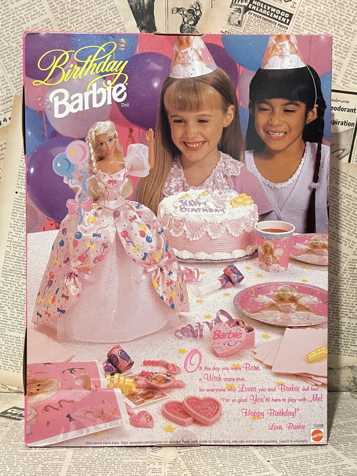 ☆1990年代/ピンクボックス/バービー/バースデー/即決ビンテージUSA/未開封/Barbie/Doll(1996 Birthday/MIB) FB-025_画像3