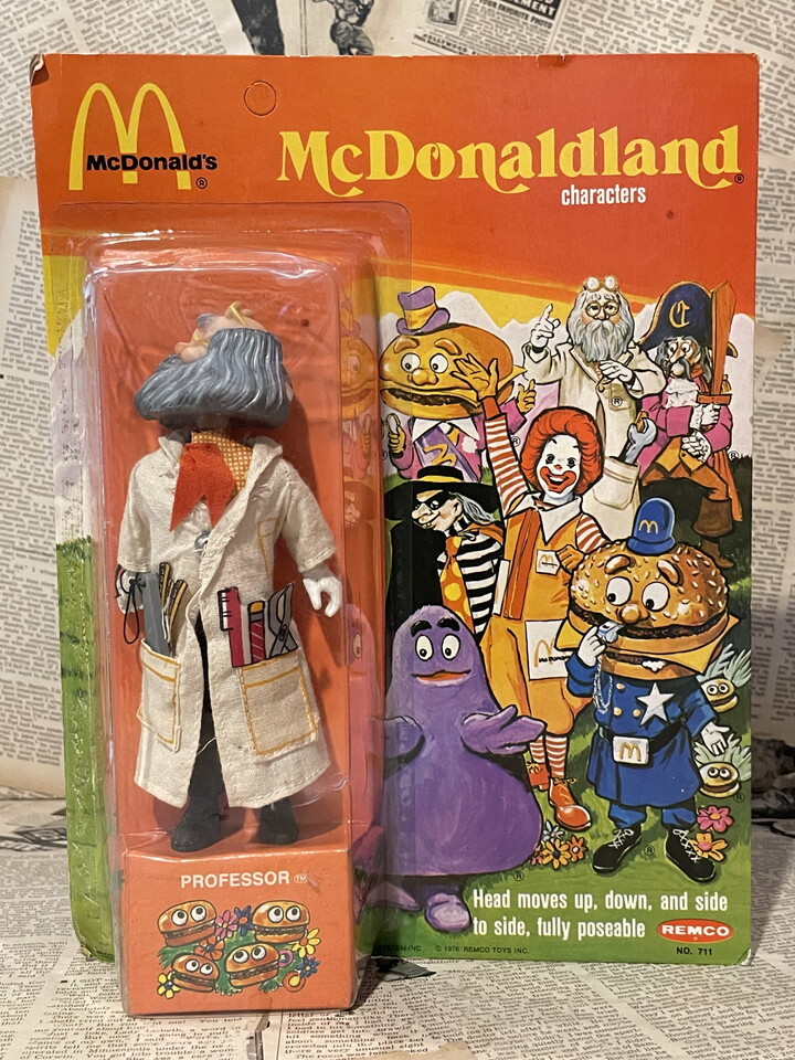 ☆1970年代/マクドナルド/プロフェッサー/即決ビンテージ/REMCO/McDonaldland Characters/Figure(Professor/MOC)_画像1