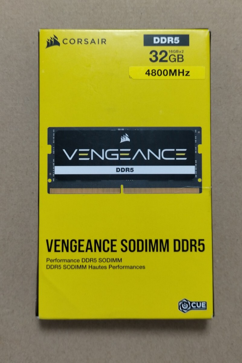 CORSAIR VENGEANCE DDR5 4800MHz ノートPC Sodimm　メモリー 16GB 2枚 計32GB_画像1