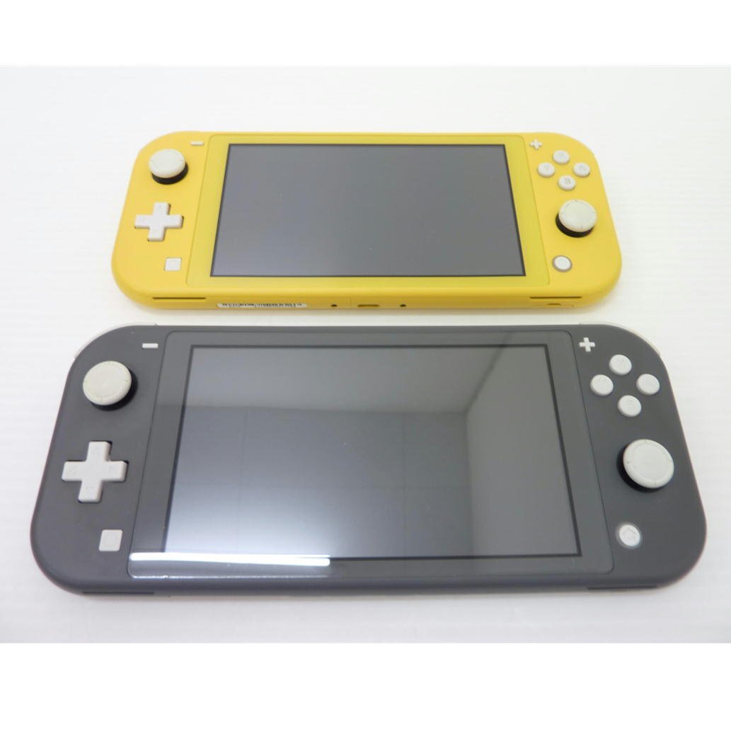 1円【ジャンク】Nintendo 任天堂/ニンテンドースイッチLite本体 イエロー グレー 2台セット/HDH-S-YAZAA/GAZAA/88_画像2