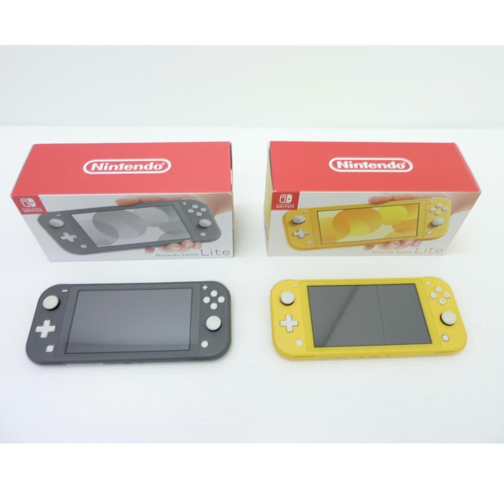 1円【ジャンク】Nintendo 任天堂/ニンテンドースイッチLite本体 イエロー グレー 2台セット/HDH-S-YAZAA/GAZAA/88_画像1