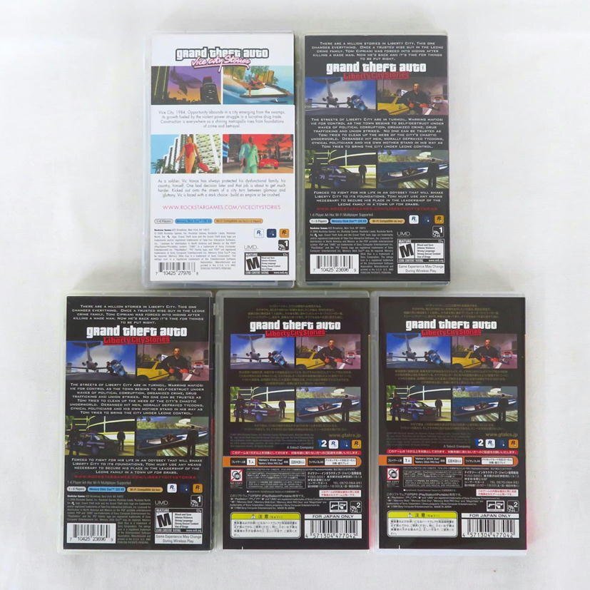 1円【ジャンク】PSPソフト 輸入版グランド・セフト・オートなど 5本セット/81_画像3