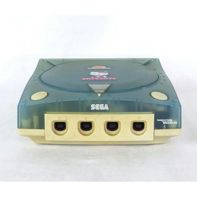 1円【ジャンク】SEGA セガ/ドリームキャスト本体 ハローキティ スケルトンブルー/HKT-3000/81_画像4