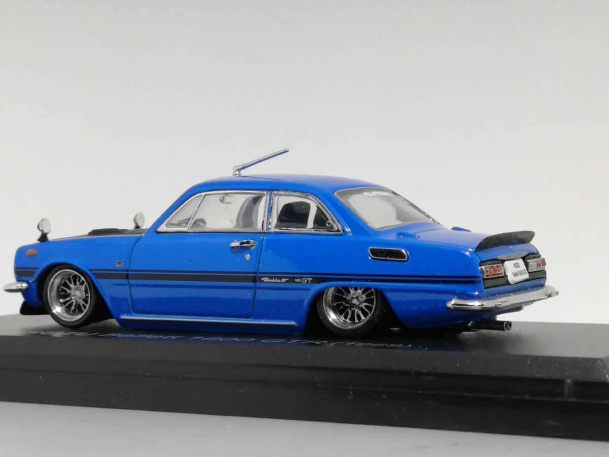 1/43 ノレブ ISUZU Bellett 1600 GTR (1969） 改 アルミ 深リム ローダウン 改造 ベレット F/Rスポイラー カスタム 国産名車 アシェット_画像4