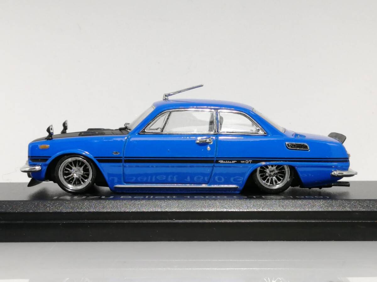 1/43 ノレブ ISUZU Bellett 1600 GTR (1969） 改 アルミ 深リム ローダウン 改造 ベレット F/Rスポイラー カスタム 国産名車 アシェット_画像7