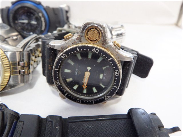 現状品◆CASIO/カシオ CITIZEN/シチズン WALTHAM/ウォルサム 時計山◆クオーツ ソーラー電波 SS レザー_画像3