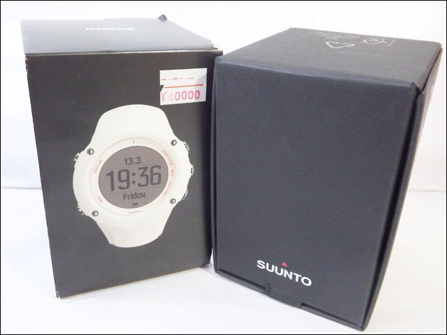  beautiful goods SUUNTO/ Suunto *SUUNTO AMBIT3 RUN WHITE HR/ running for GPS watch * smart watch digital wristwatch 
