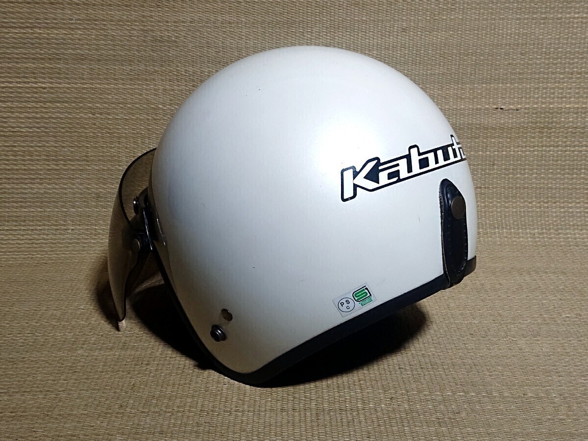 OGK KABUTO XS（54-55cm) 女性 ジュニア(高学年) ジェットヘルメット パールホワイト_画像3