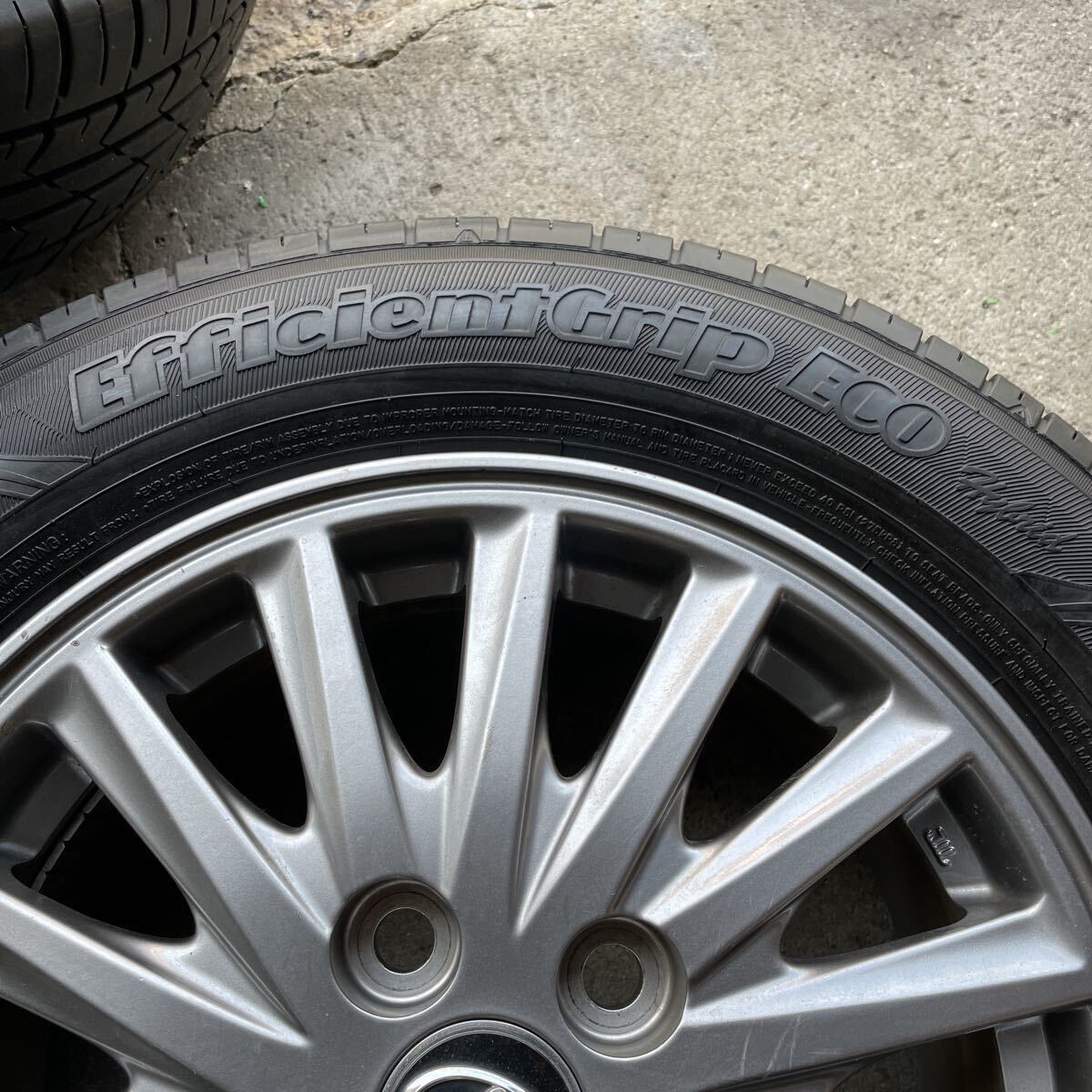 エスクァィア ノア ヴォクシー 純正アルミホイールセット 195/65R15 グッドイヤー EfficientGrip ECOHibrid 2018 15x6J_画像9