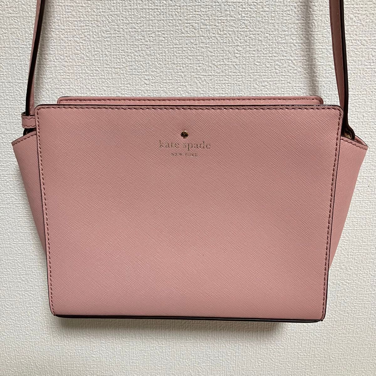 【良品】Kate spade ケイトスペード レザーショルダーバッグ ピンク