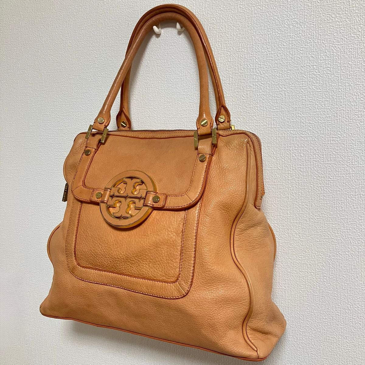 TORY BURCH トリーバーチ レザーハンドバッグ サーモンピンク アマンダ