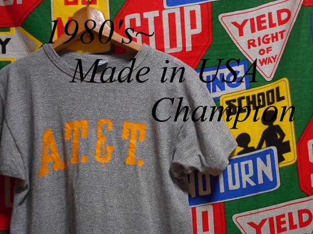 ★雰囲気の良い杢ボディーが◎な1枚★Made in USA製アメリカ製ChampionチャンピオンビンテージプリントTシャツ70s70年代バータグ霜降LARGE