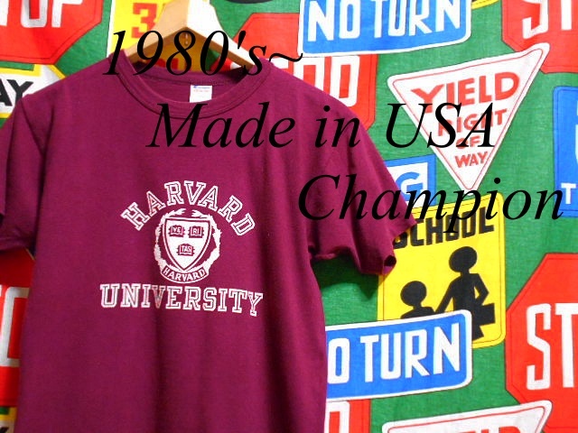 ★コンディション◎な1枚★Made in USA製アメリカ製ChampionチャンピオンビンテージハーバードカレッジプリントTシャツ80s80年代トリコタグ