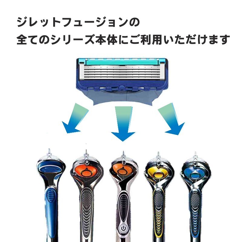 20個 ブルー ジレットフュージョン互換品 5枚刃 替え刃 髭剃り カミソリ 替刃 互換品 Gillette Fusion 剃刀_画像6