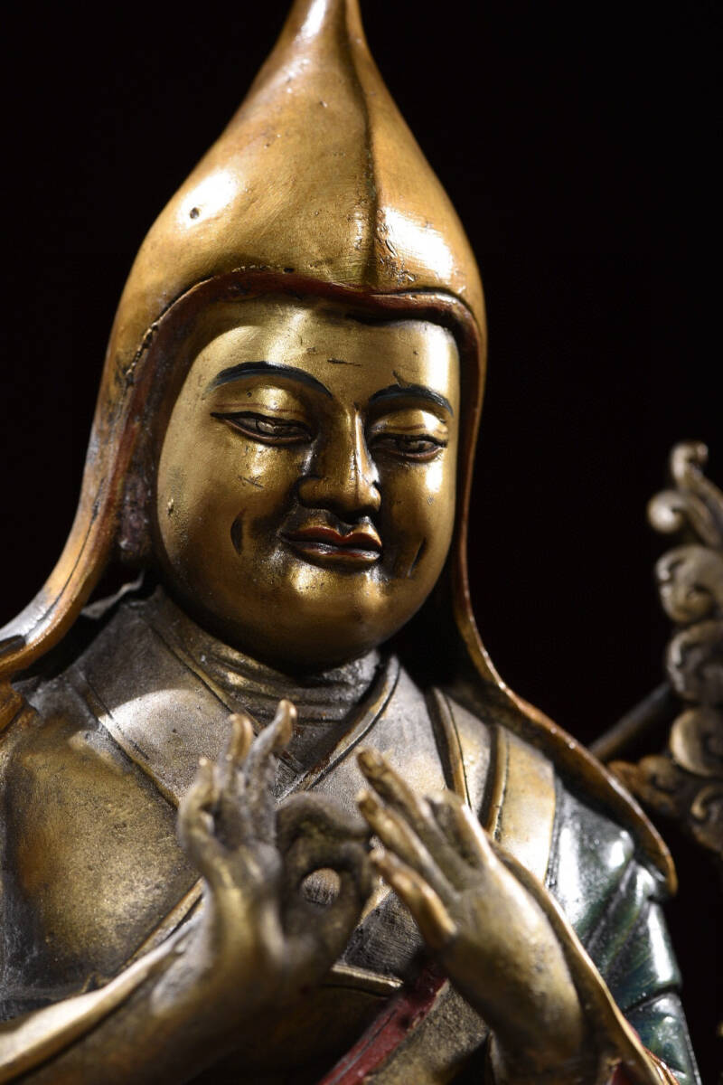 館蔵珍品 銅製 塗金 財神爺像』置物 賞物 貴重物品 収蔵品 中国 館蔵珍品 銅製 塗金 財神爺像』置物 賞物 貴重物品 収蔵品 中国