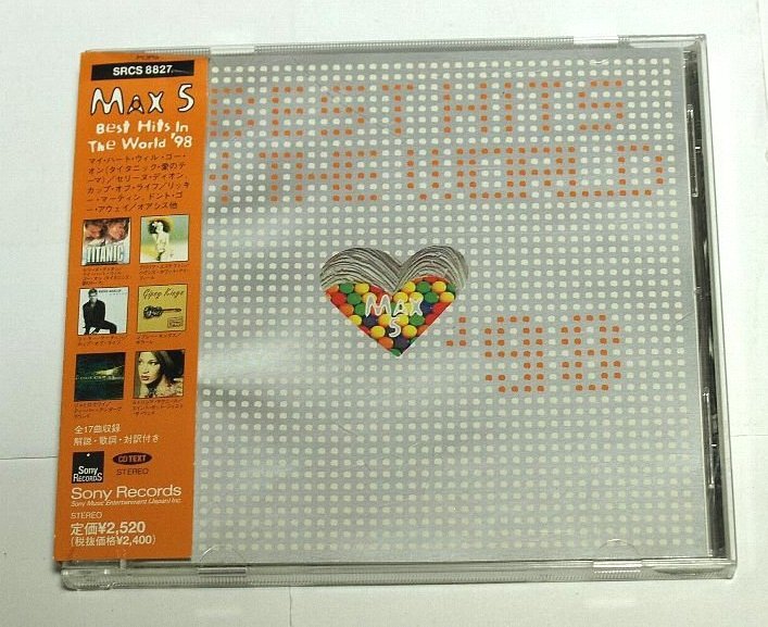 MAX 5 Best Hits In The World'98 / CD OASIS,ROBERT PALMER,CELINE DION,GLORIA ESTEFAN,JAMIROQUAI,DEEP FOREST,LAURYN HILL,DES'REE_画像1