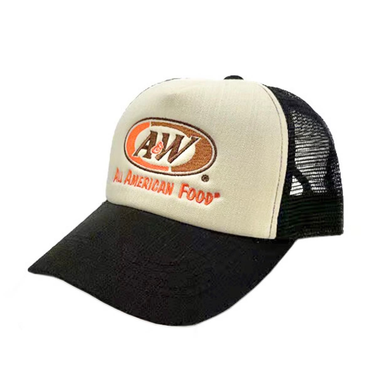 A&W　沖縄限定帽子　メッシュロゴキャップ　ブラック色　黒色