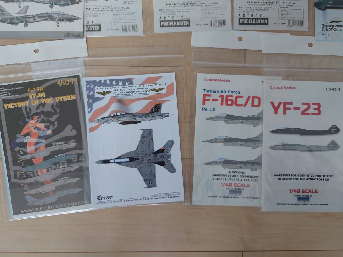  free shipping unused 1/48 decal cartograf other America Air Force F-35A/B*F-14A*YF-23*F-16C/D*VFA-103*Su-27 19 point set 