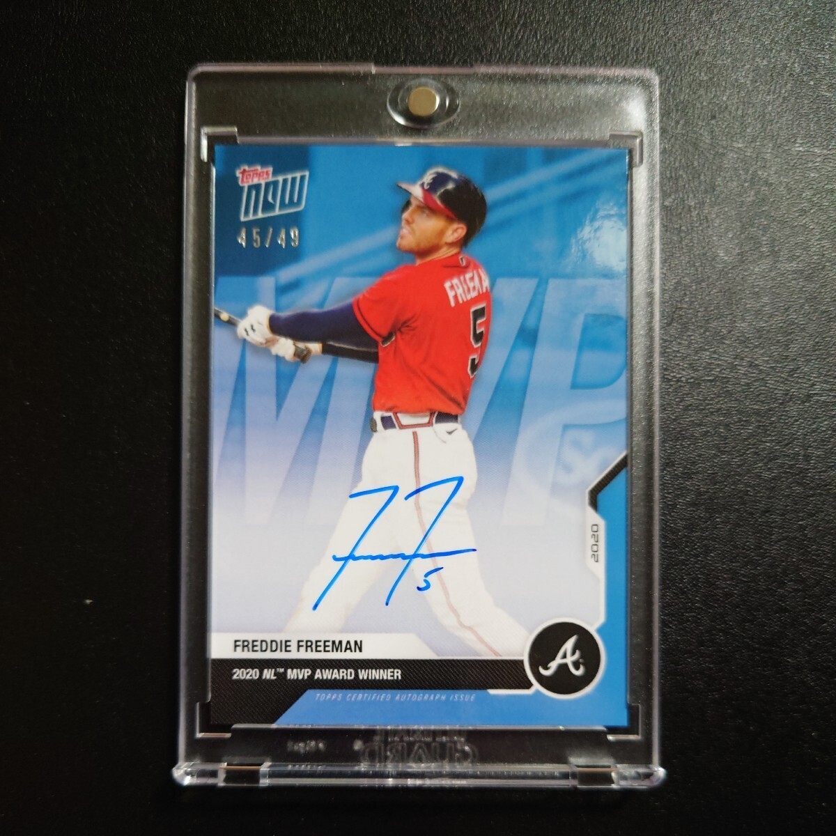 【45/49】Topps Now 2020 フレディ・フリーマン MVP記念 直筆サインカード ロサンゼルス・ドジャース 大谷翔平 チームメイト_画像1