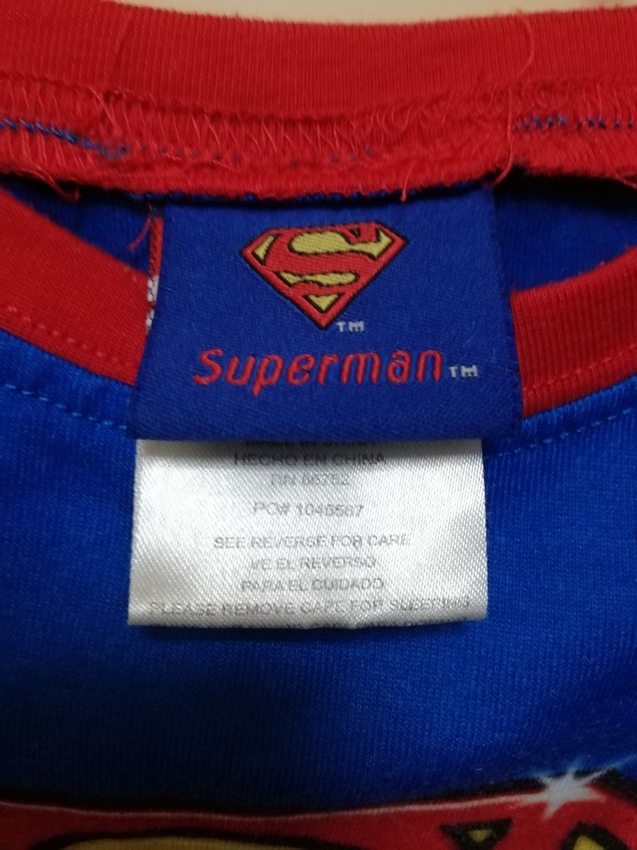 値下げ中!　海外子供服　インポート古着　スーパーマン　Tシャツ　90 95 3T　DCコミック