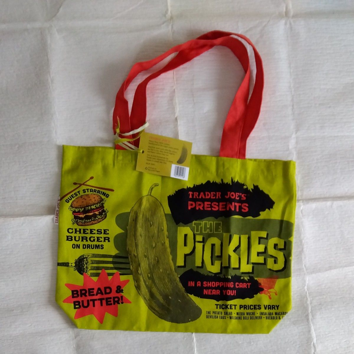 新品　トレーダージョーンズ　 トートバッグ エコバッグ　ピクルス Trader Joes