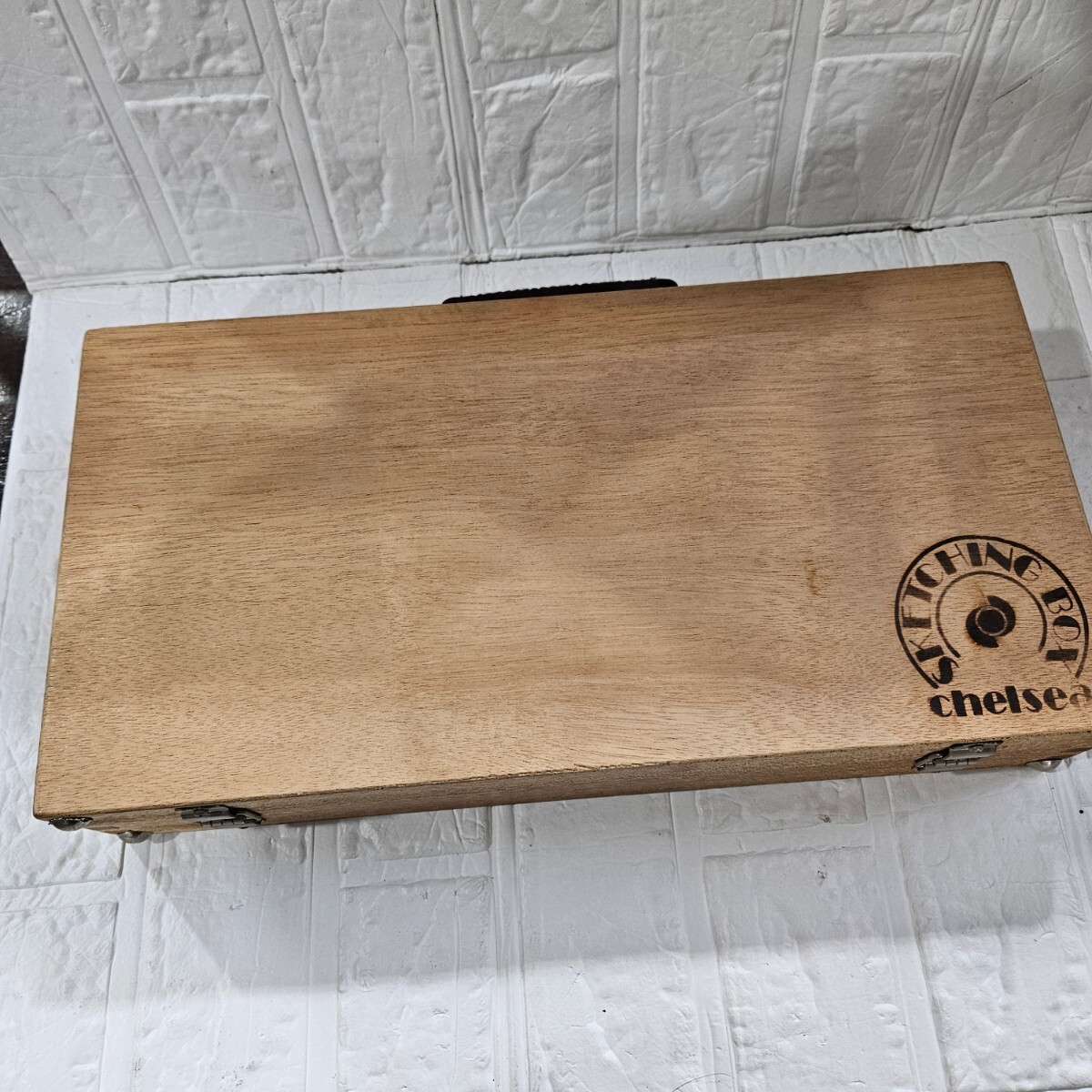 【未使用】ホルベイン 油絵セット 画材セット 昭和レトロ パレット 木箱 アート用品 コレクションの画像9