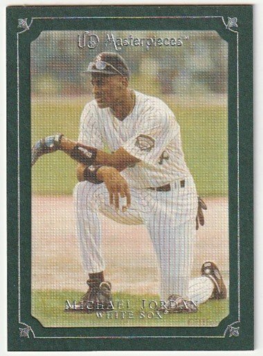 2007 UD MASTERPIECES Michael Jordan GREEN BORDERED / CHICAGO WHITE SOX マイケル・ジョーダン_画像1