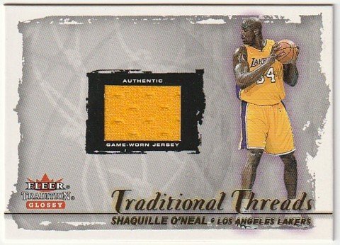 2000-01 FLEER TRADITION GLOSSY Shaquille O'Neal JERSEY LOS ANGELES LAKERS_画像1