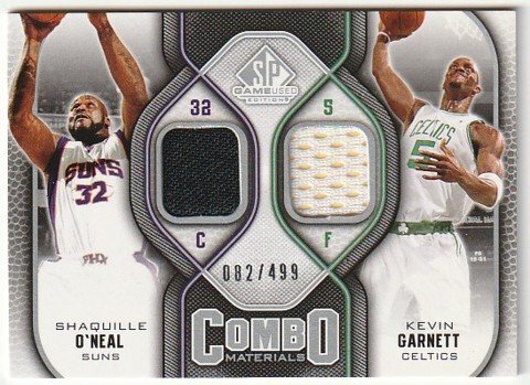 2009-10 UD SP GAME USED Shaquille O'Neal/Kevin Garnett DUAL JERSEY #/499_画像1