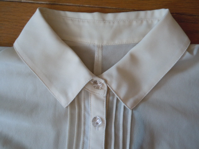  прекрасный товар Jill bai Jill Stuart шифон блуза рубашка / булавка tuck crystal кнопка жоржет "теплый" белый сверху товар белый весна весна лето длинный рукав 