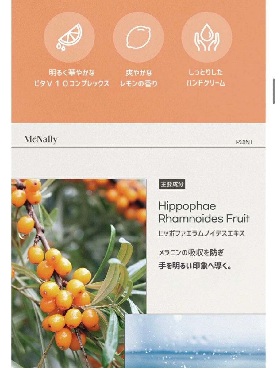 McNally V10 ALL DAY HANDCREAM ビタミン Vitamin ハンドクリーム 韓国人気 パヒューム 