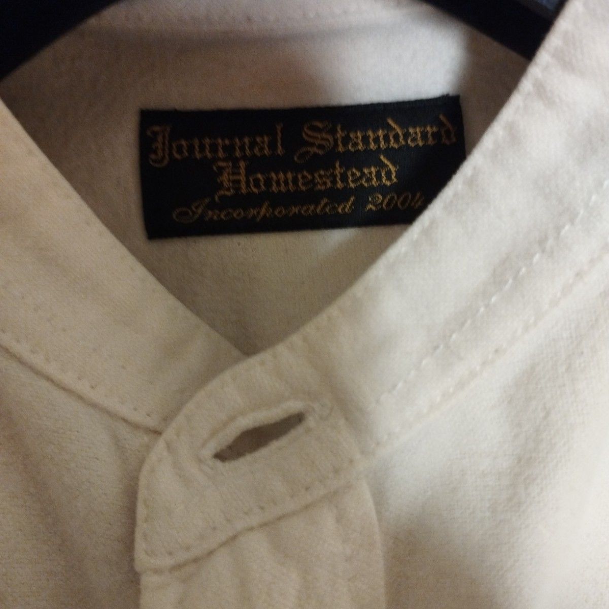 シャツ バンドカラー　ノーカラー　スタンドカラー　襟なし 長袖シャツ シャツ SHIRT ホワイト 長袖 白