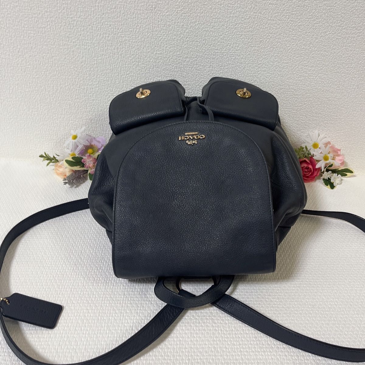 美品】COACH コーチ リュックサック バックパック レザー 美品】COACH コーチ リュックサック バックパック レザー