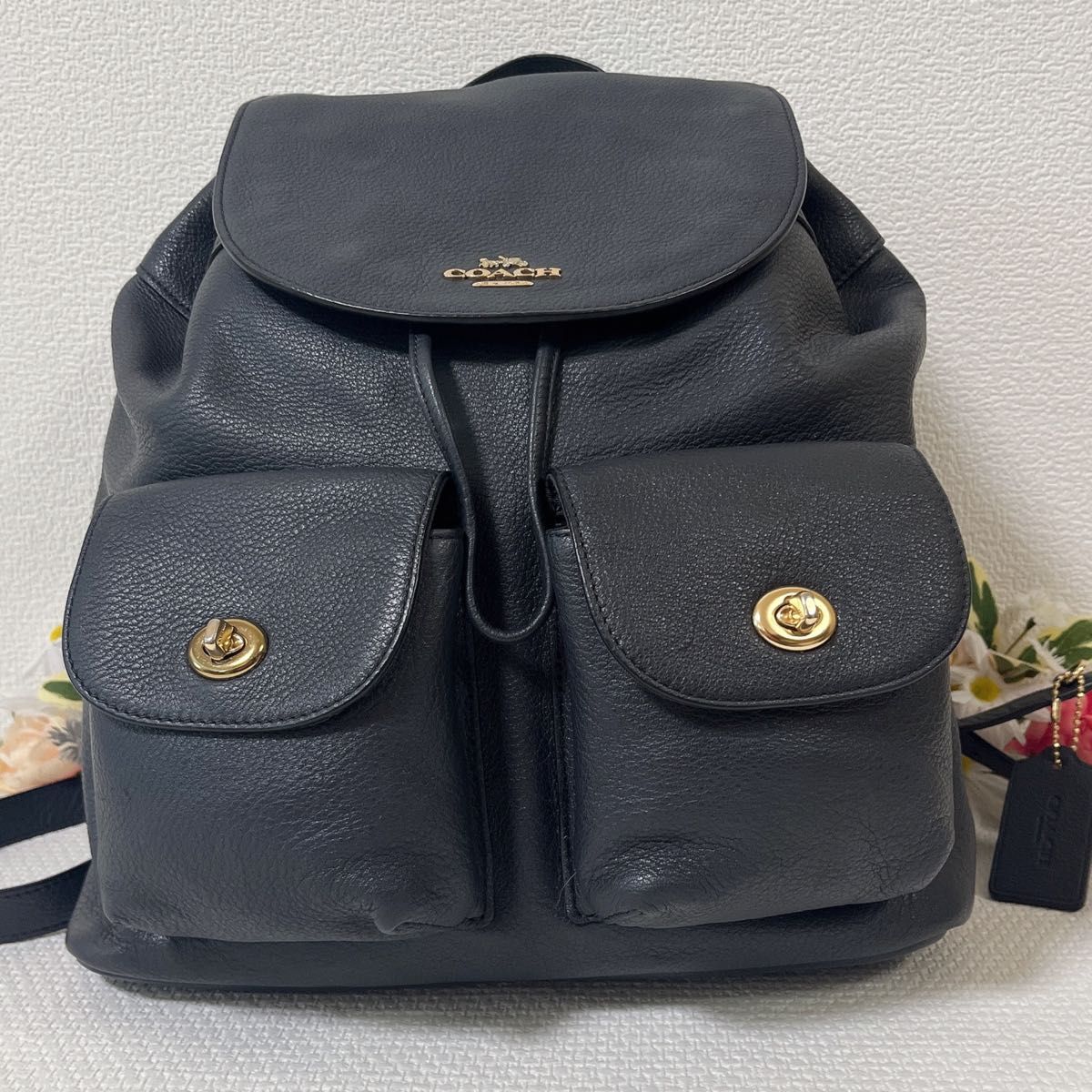 美品】COACH コーチ リュックサック バックパック レザー 美品】COACH コーチ リュックサック バックパック レザー