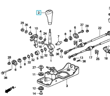 ホンダ純正部品 PP1 ビート チェンジレバーノブ 新品未使用_画像3