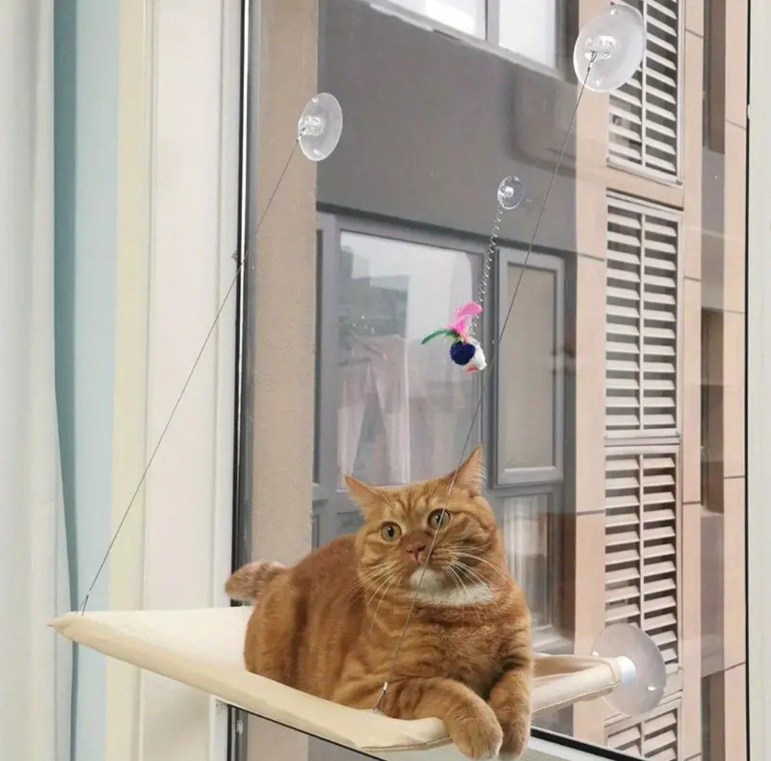 【新品】猫用ハンモック 猫用ベッド 強力吸盤で窓に簡単取り着け 取外し可能