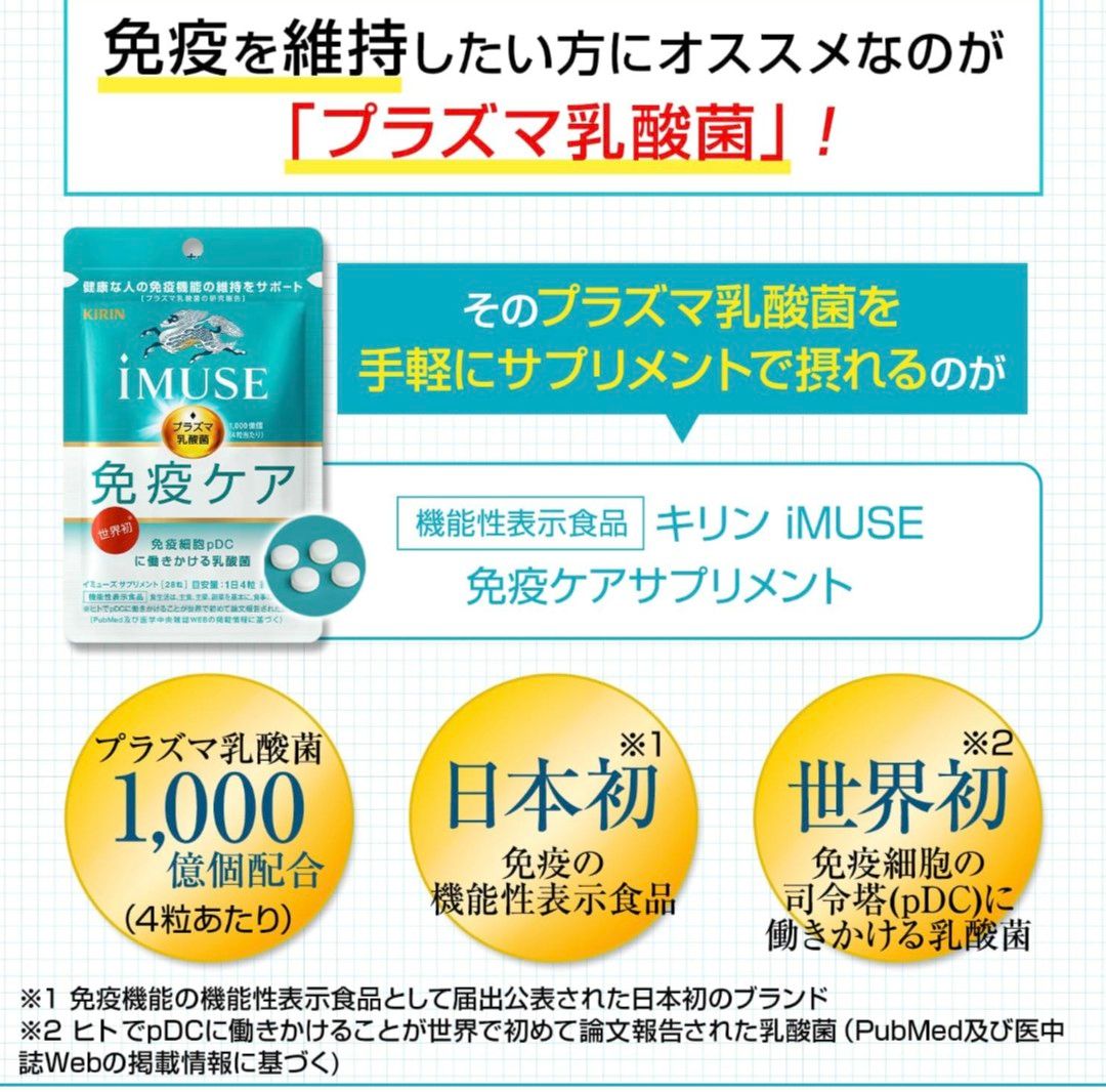 iMUSE キリン 免疫ケア30日 イミューズ 免疫ケアサプリメント KIRIN