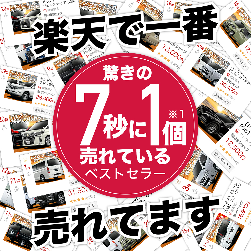 BONUS!200円「吸盤＋6個」 アクティ バン GBD-HH5/6系 カーテン プライバシー サンシェード 車中泊 グッズ フロント_画像3