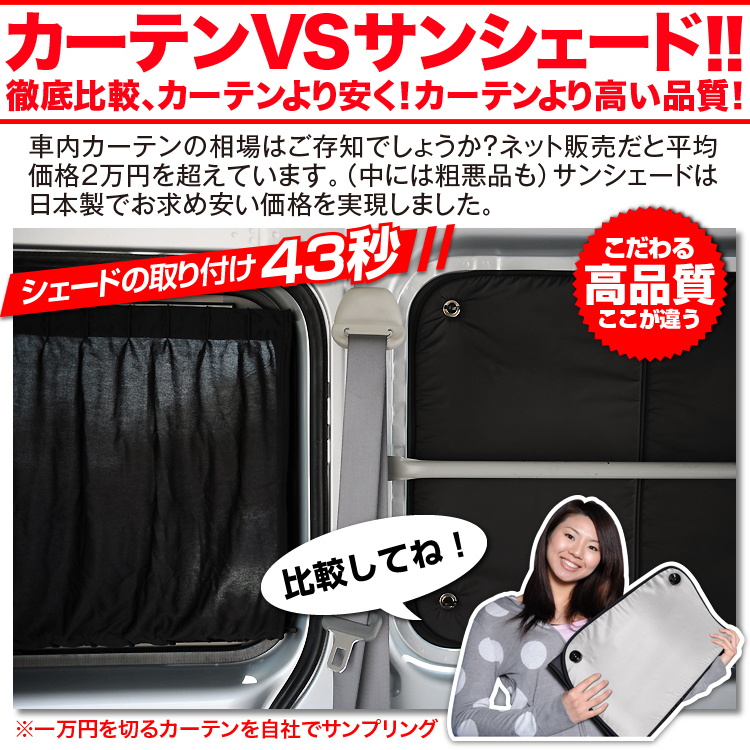 夏直前500円 N-BOX JF3/4系 カスタム カーテン プライバシー サンシェード 車中泊 グッズ フロント N BOX JF3 JF4 HONDA_画像7