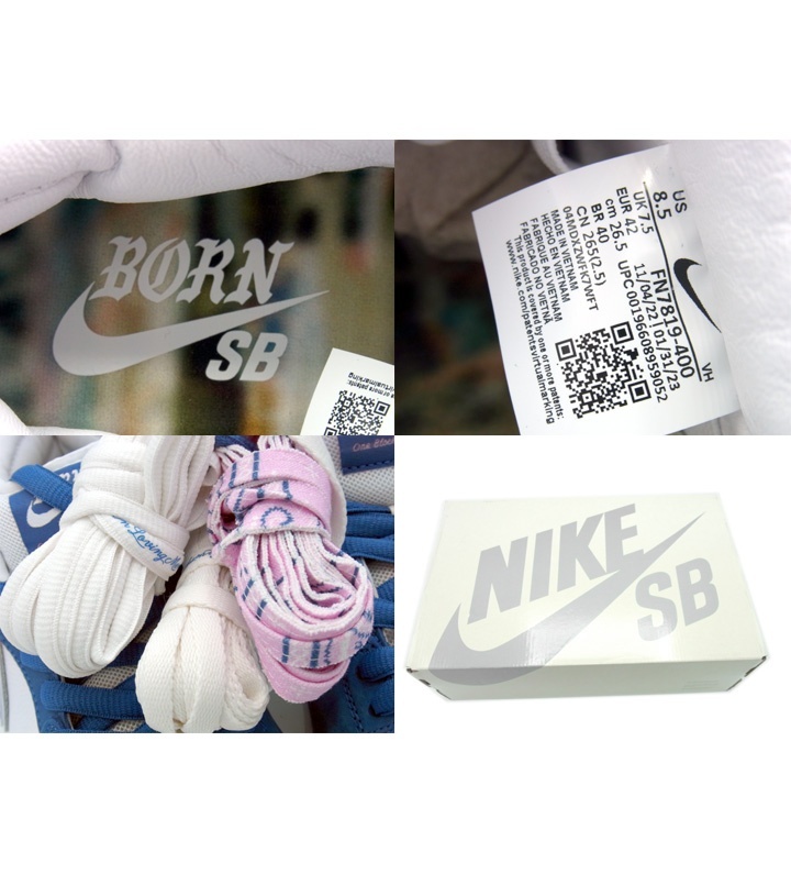 ナイキ NIKE × ボーン レイズドBorn x Raised ■ 【 FN7819 400 】 SB ダンク ロー プロ アット ア タイム スニーカー　h0567_画像3