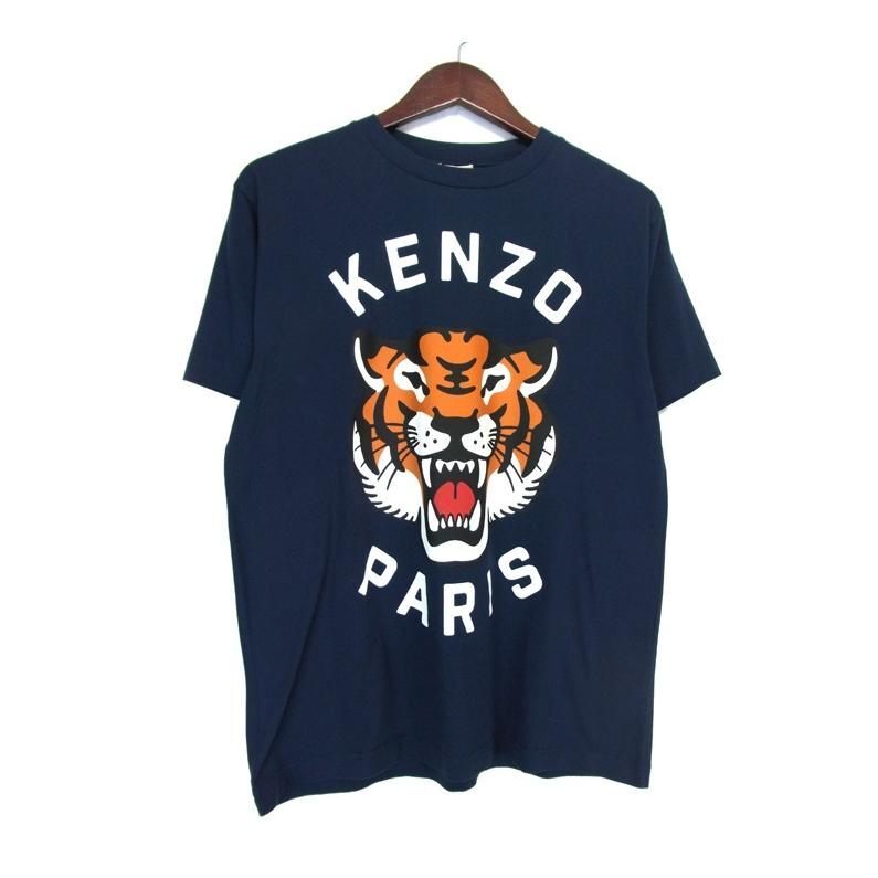 ケンゾー KENZO ■ 24SS【 KENZO LUCKY TIGER FE58TS0064SG 】 タイガー デザイン オーバー サイズ 半袖 Tシャツ　33037_画像1