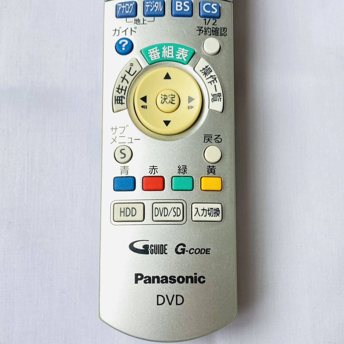 【送料無料】良品 Panasonic パナソニック DVDレコーダー N2QAYB000186 リモコン 純正品 中古 動作確認済み 現状品